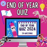 End of Year Summer Quiz Game Activity for Middle School- 5