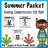 End of Year Reading and Math Activities for 1st Grade Summ