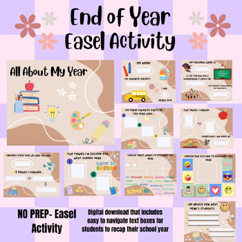 Preview of End of Year Recap - NO PREP/EASEL ACTIVITY