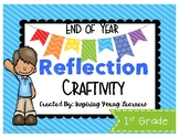 End of Year Reflection 3D Cube Craftivity- First Grade