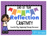 End of Year Reflection 3D Cube Craftivity- Fifth Grade