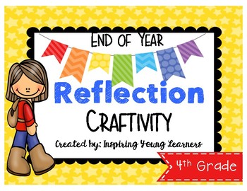 Preview of End of Year Reflection 3D Cube Craftivity- Fourth Grade