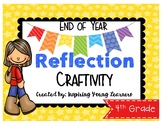 End of Year Reflection 3D Cube Craftivity- Fourth Grade