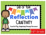 End of Year Reflection 3D Cube Craftivity- Sixth Grade