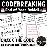 End of Year Reflection Activity | Cryptogram Codebreaker Tasks