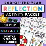 End of Year Reflection Activity Packet | Puzzles Coloring 