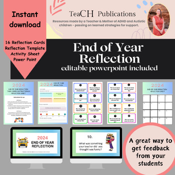 Preview of End of Year Reflection Activity and PowerPoint - Classroom Feedback worksheet