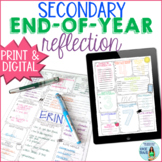 End of Year Reflection Activity for Secondary Students