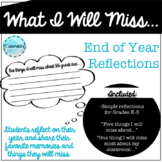 End of Year Reflection Bulletin Board for Grades K-5