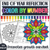 Student End of Year Reflection Color by Number Activity| M