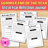 End of Year Reflection Journal/End of Year Writing Prompts