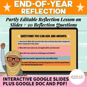 Preview of End-of-Year Reflection & Self-Assessment Lesson & Questions for Any Class