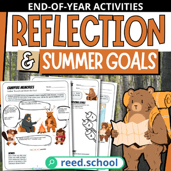 Preview of End-of-Year Reflection & Summer Goals: Campfire Adventures (Grades 3, 4, 5)