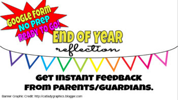 Preview of End of Year Reflection for Parents/Guardians