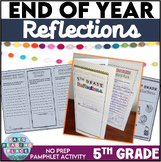 End of Year Reflections Pamphlet - 5th Grade | No Prep