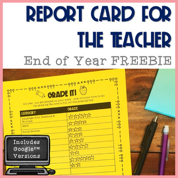 Preview of End of Year Report Card Print & Digital FREEBIE