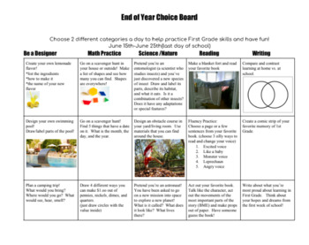 Preview of End of Year Review Choice Board