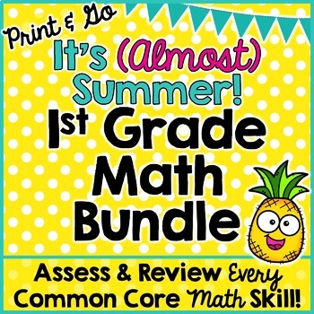Preview of End of Year Review: First Grade Math Bundle