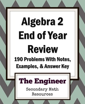 Preview of End of Year Review Packet for Algebra 2
