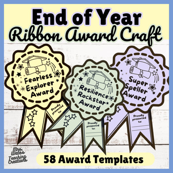 Preview of End of Year Awards & Printable Ribbon Award Templates for Students