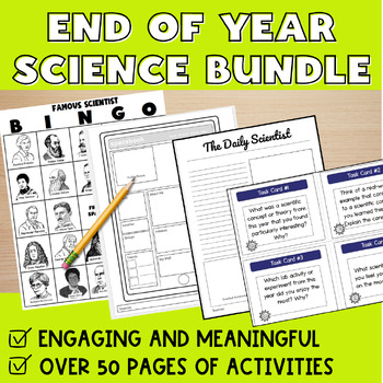 Preview of End of Year Science Activities Bundle for High School or Middle School