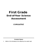 End-of-Year Science Assessment, First Grade TEKS