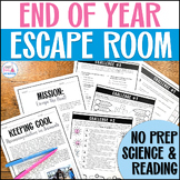 Escape Room End of Year: Escape the Hot School - No Prep S