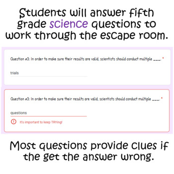 5th End Of Year Science Review Escape Room Google Forms Tpt