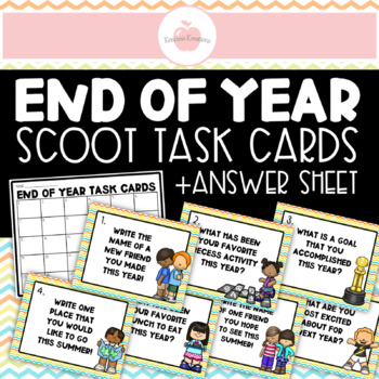 Preview of End of Year Scoot Around the Room Task Cards for All Grades