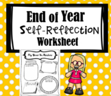 End of Year Self-Reflection Worksheet | B&W