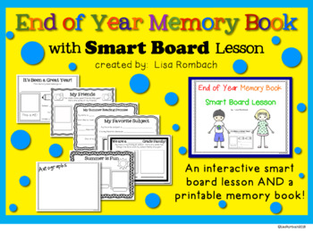 Preview of End of Year Memory Book and Smart Board Lesson