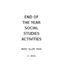 End of Year Social Studies Activities
