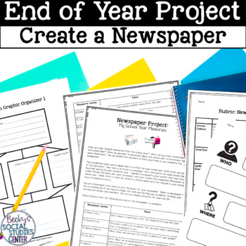 Preview of End of Year Middle School Newspaper Project