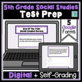 End of Year Social Studies Review Tests 5th | Digital Reso