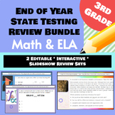 End of Year State Test *3rd Grade* ELA & Math Bundle *Edit