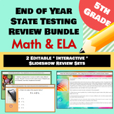 End of Year State Test Review Bundle *5th Grade* Math and 