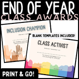 End of Year Student Award Certificates  | Middle and High 