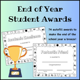 End of Year Student Awards: 74 AUTOFILL Black & White Awards