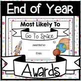 End of Year Student Awards Freebie - Most Likely To