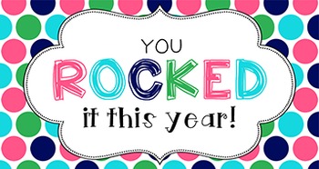 End of Year Student Gift Tag | You rocked it! by Oh So Random | TpT