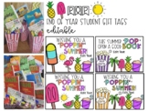 End of Year Student Gift Tags EDITABLE