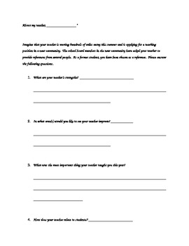 Preview of End of Year Student Questionnaire