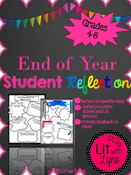 Preview of End of Year Student Reflection | Updated Yearly