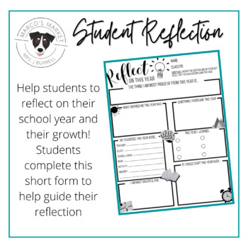 End of Year - Student Reflection PRINTABLE by Marco's Market | TPT