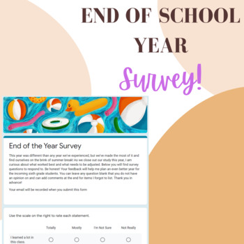 Preview of End of Year Student Survey