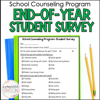 Preview of School Counseling Program Survey for Elementary Students FREEBIE