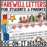 End of Year Student and Parent Letters Editable Heart Theme