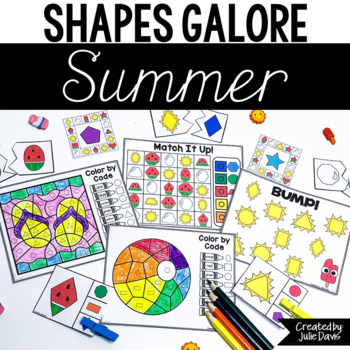 Preview of End of Year | Summer Activities | 2D Shapes and Games