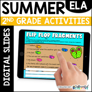 Preview of End of Year & Summer Activities Reading Writing Grammar Digital Slides 2nd Grade