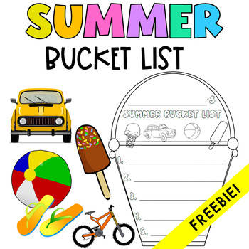 End of Year Summer Bucket List Activity! [Tap FOLLOW for More Freebies!! ]
